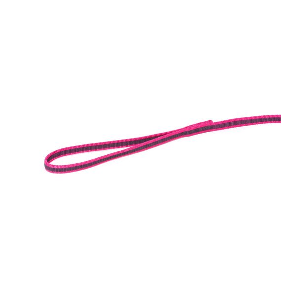 IDC Color & Gray gumierte Leine, 14 mm x 1 m mit Schlaufe, Pink-Grau