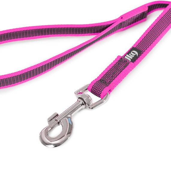 IDC Color & Gray gumierte Leine, 20 mm x 3 m mit Schlaufe, Pink-Grau