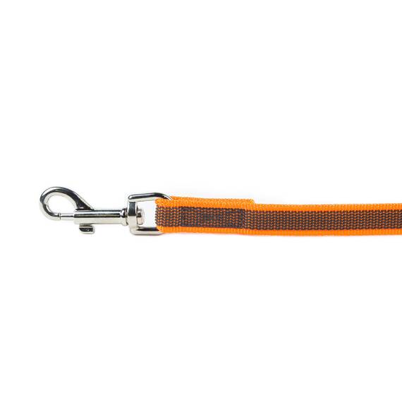IDC Color & Gray gumierte Leine, 20 mm x 1 m ohne Schlaufe, Orange-Grau