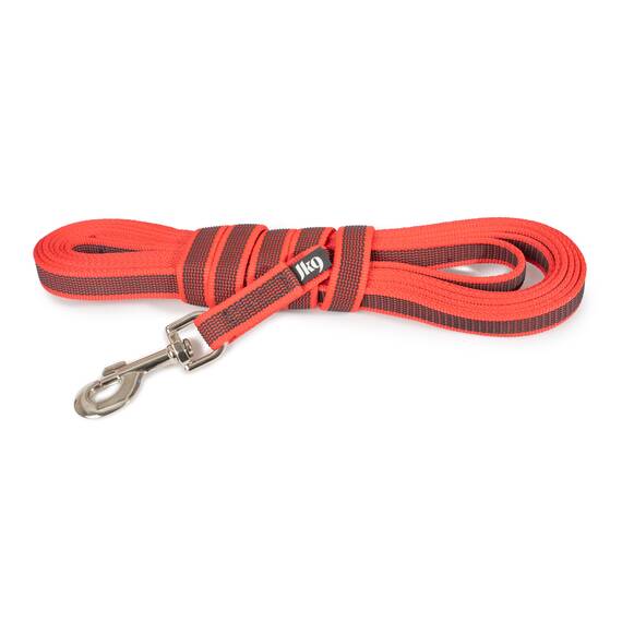 IDC Color & Gray gumierte Leine, 20 mm x 5 m mit Schlaufe, Rot-Grau