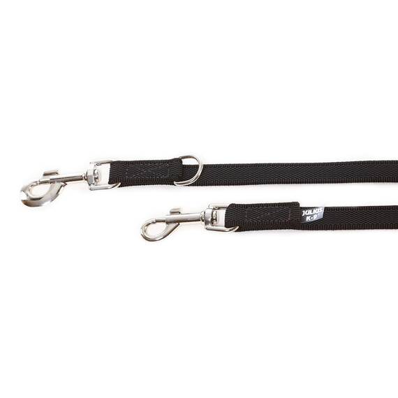 IDC Color & Gray verstellbare Leine mit Doppelkarabiner, 20 mm x 2,2 m, Schwarz-Grau