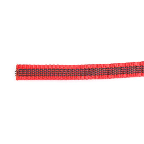 IDC Color & Gray gumierte Leine, 14 mm x 0,45 m ohne Schlaufe, Rot-Grau