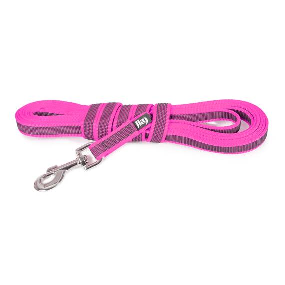 IDC Color & Gray gumierte Leine, 20 mm x 5 m mit Schlaufe, Pink-Grau