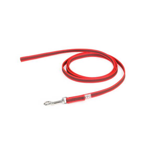 IDC Color & Gray gumierte Leine, 14 mm x 2 m ohne Schlaufe, Rot-Grau