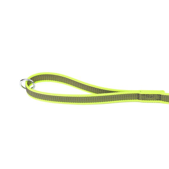 IDC Color & Gray gumierte Leine, 20 mm x 1,2 m mit Schlaufe und O-Ring, Neon-Grau