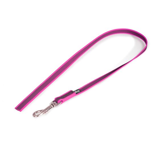 IDC Color & Gray gumierte Leine, 20 mm x 0,45 m ohne Schlaufe, Pink-Grau