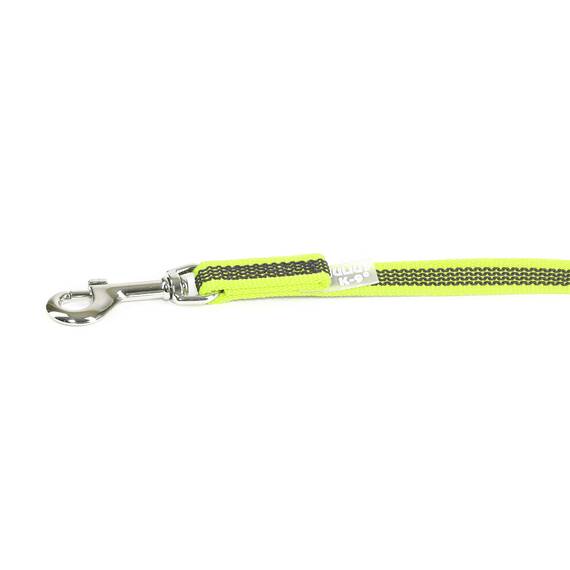 IDC Color & Gray gumierte Leine, 14 mm x 1,8 m mit Schlaufe, Neon-Grau