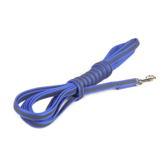 IDC Color & Gray gumierte Leine, 14 mm x 7,5 m ohne Schlaufe, Blau-Grau