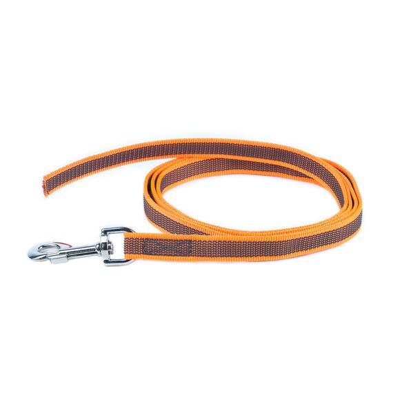 IDC Color & Gray gumierte Leine, 20 mm x 2 m ohne Schlaufe, Orange-Grau