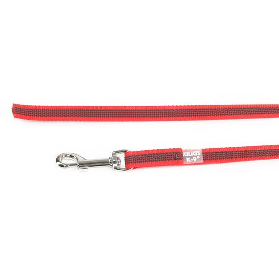 IDC Color & Gray gumierte Leine, 14 mm x 2 m ohne Schlaufe, Rot-Grau