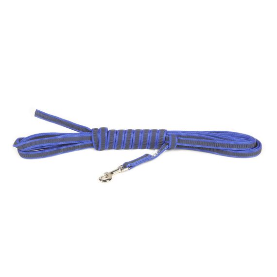 IDC Color & Gray gumierte Leine, 14 mm x 7,5 m ohne Schlaufe, Blau-Grau