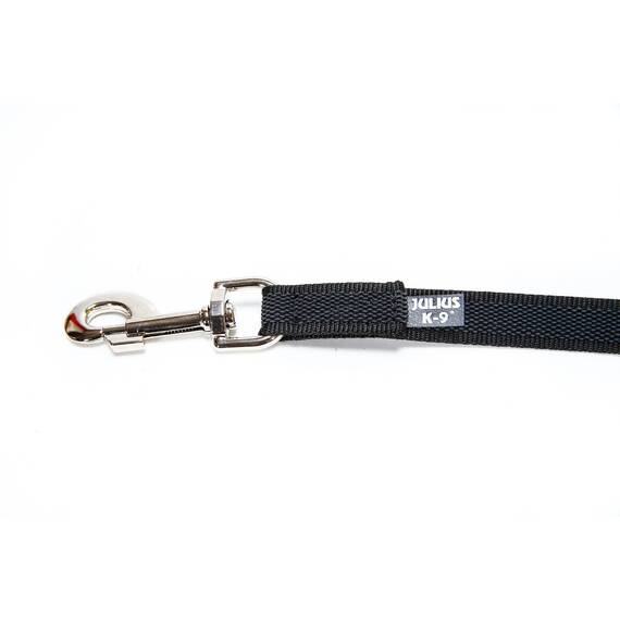IDC Color & Gray gumierte Leine, 14 mm x 2 m mit Schlaufe, Schwarz-Grau