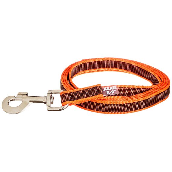 IDC Color & Gray gumierte Leine, 20 mm x 2 m ohne Schlaufe, Orange-Grau