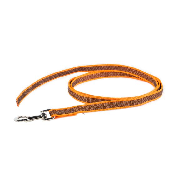 IDC Color & Gray gumierte Leine, 20 mm x 2 m ohne Schlaufe, Orange-Grau