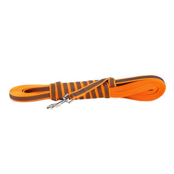 IDC Color & Gray gumierte Leine, 20 mm x 15 m ohne Schlaufe, Orange-Grau