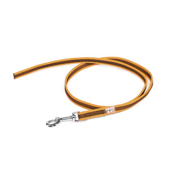 IDC Color & Gray gumierte Leine, 14 mm x 1 m ohne Schlaufe, Orange-Grau