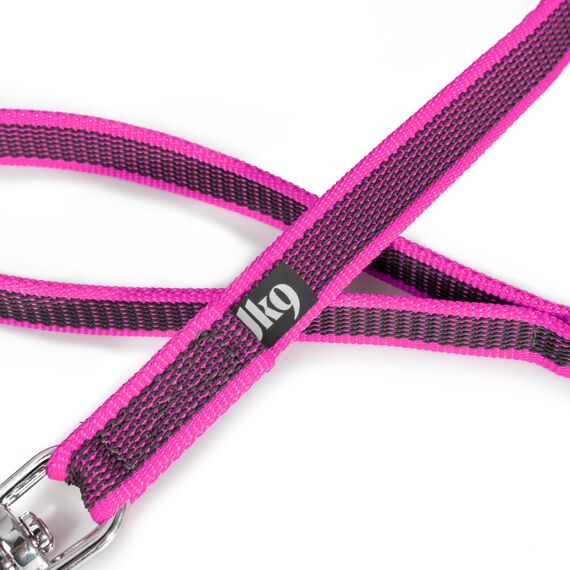 IDC Color & Gray gumierte Leine, 20 mm x 1 m mit Schlaufe, Pink-Grau