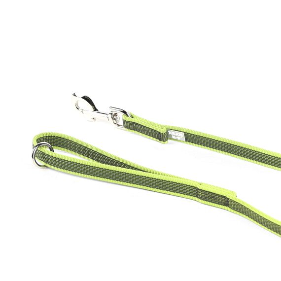 IDC Color & Gray gumierte Leine, 20 mm x 1,2 m mit Schlaufe und O-Ring, Neon-Grau
