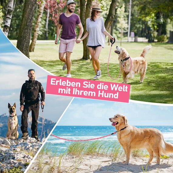 X XBEN Schleppleine für Hunde, 12M Starke Hundeleine mit Bequemen Gepolsterter Griff, Trainingsleine Laufleine für Kleine Mittlere Große Hunde, Abschließbarer Karabiner