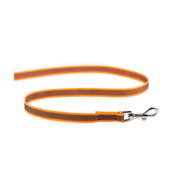 IDC Color & Gray gumierte Leine, 20 mm x 1 m ohne Schlaufe, Orange-Grau