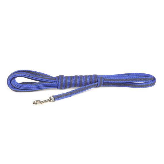 IDC Color & Gray gumierte Leine, 14 mm x 7,5 m ohne Schlaufe, Blau-Grau