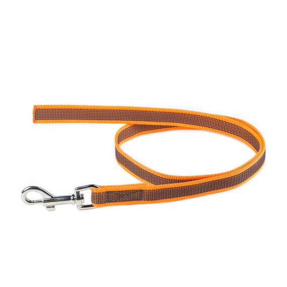 IDC Color & Gray gumierte Leine, 20 mm x 1 m ohne Schlaufe, Orange-Grau