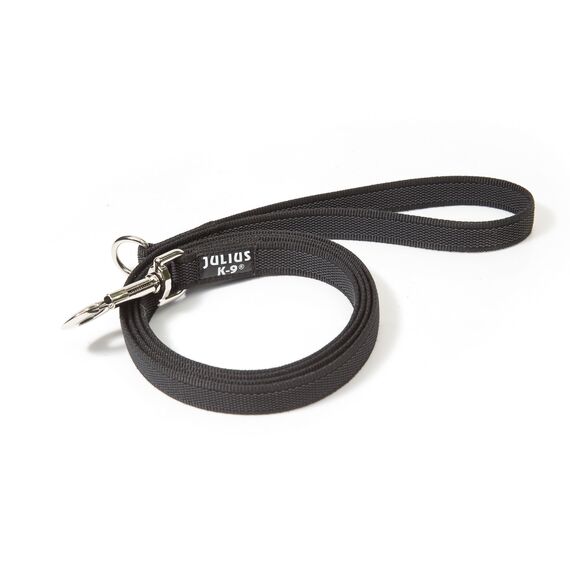 IDC Color & Gray gumierte Leine, 14 mm x 1,8 m mit Schlaufe, Schwarz-Grau