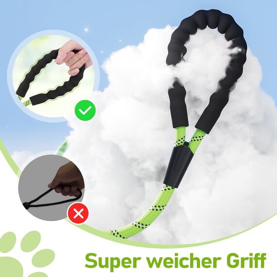 X XBEN Schleppleine für Hunde,3M 5M 6M 10M 15M 20M 25M 30M Starke Hundeleine mit Bequemen Gepolsterter Griff, Trainingsleine Laufleine für Welpen Kleine Mittlere Große Hunde,Abschließbarer Karabine