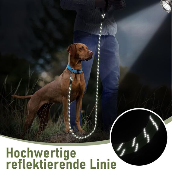 X XBEN Schleppleine für Hunde, 20M Starke Hundeleine mit Bequemen Gepolsterter Griff, Trainingsleine Laufleine für Kleine Mittlere Große Hunde, Abschließbarer Karabiner