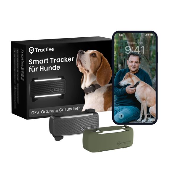 Tractive Smarter Hunde (Bundle (Schwarz))