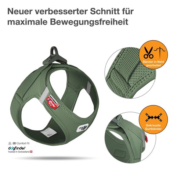 Vest Harness curli Clasp Air-Mesh Moss 2XS