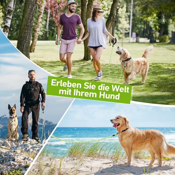 X XBEN Schleppleine für Hunde,3M 5M 6M 10M 15M 20M 25M 30M Starke Hundeleine mit Bequemen Gepolsterter Griff, Trainingsleine Laufleine für Welpen Kleine Mittlere Große Hunde,Abschließbarer Karabine