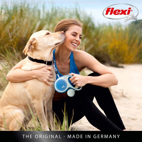 flexi® Comfort S Gurt 5 m blau, Roll-Leine für Hunde bis 15 kg