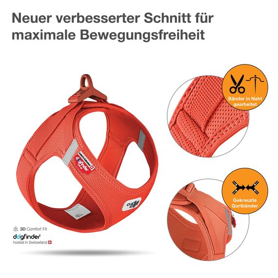 Vest Harness curli Clasp Air-Mesh Sun Orange 2XS