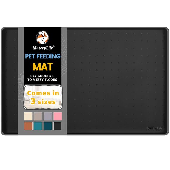 MateeyLife Napfunterlage Katzen, Napfunterlage Hund Groß, Hundenapf Kleine Hunde, Silikon Unterlage Hundenapf Grosse Hunde, rutschfeste Unterlage Katzennapf, Katzen Futternapf Matte, 45 x 30 cm