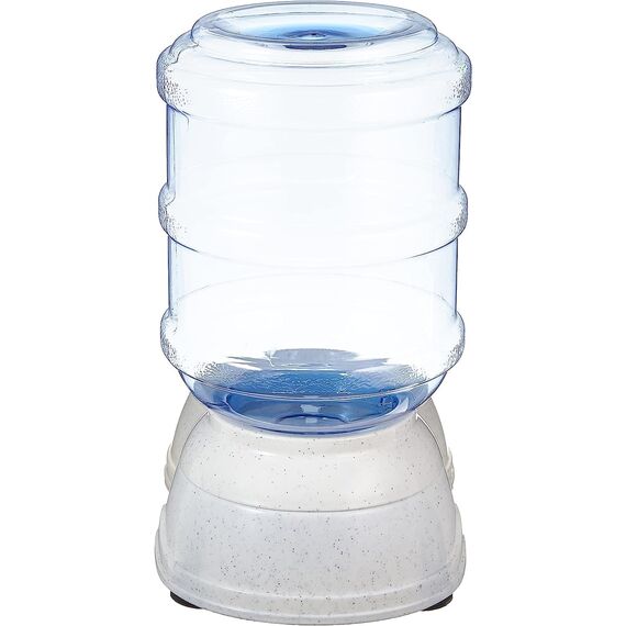 Amazon Basics Futter- und Wasserspender für Haustiere, Tränke, 3.8 liters, Größe S, Transparent, Hunde und Katzen, 1 Einheit