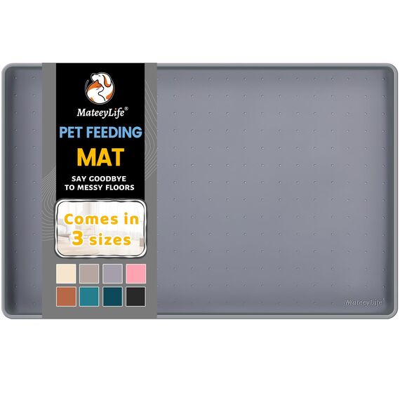 MateeyLife Napfunterlage Katzen, Napfunterlage Hund Groß, Hundenapf Kleine Hunde, Silikon Unterlage Hundenapf Grosse Hunde, rutschfeste Unterlage Katzennapf, Katzen Futternapf Matte, 45 x 30 cm