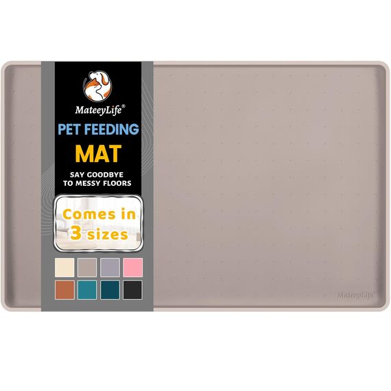 MateeyLife Napfunterlage Katzen, Napfunterlage Hund Groß, Hundenapf Kleine Hunde, Silikon Unterlage Hundenapf Grosse Hunde, rutschfeste Unterlage Katzennapf, Katzen Futternapf Matte, 55 x 35 cm
