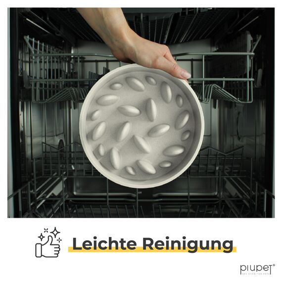 PiuPet® Antischlingnapf Hunde I 0,8L I Spülmaschinenfest | Schlingnapf Hunde groß | Slow Feeder Hundenapf | Futternapf Hund | Dog Bowl | Anti Schling Napf Hund