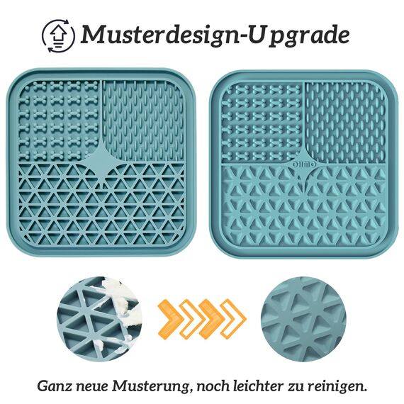 OHMO Schleckmatte Hund, Leckmatte für Welpen Katze 2 Pcs für Haustier, Angst Relief und langsam füttern Leicht zu Reinigen, Lebensmittelqualität Silikon BPA-frei
