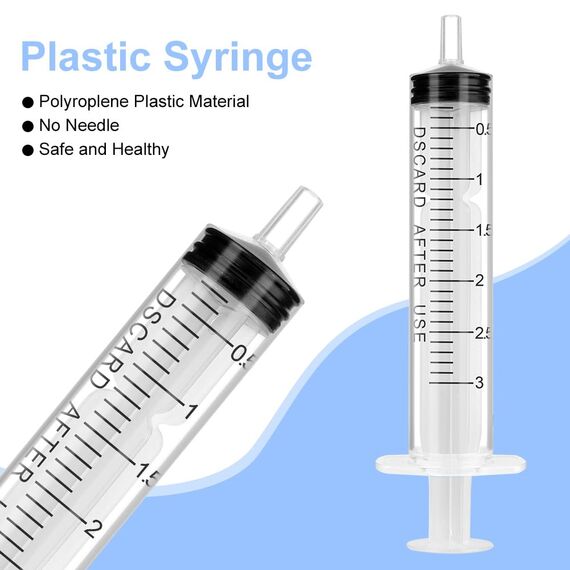 OFFCUP Kunststoff Spritze, 30 Stück Einwegspritzen 3ml, Futterspritze, Plastiktube, für Kleine Haustierfütterung Motoröl oder Bremsflüssigkeit [Nicht medizinische Verwendung]