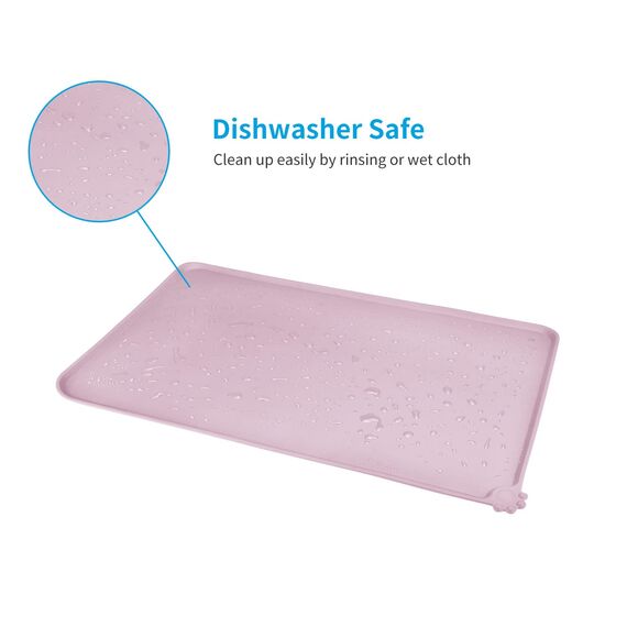 AUDWUD Silikon wasserdicht Hund und Katze Haustier Fütterung Matte,Anti-Rutsch-Tiernapf Matte,Haustier Fütterung Matte