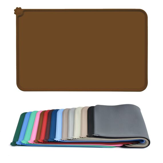 AUDWUD Silikon wasserdicht Hund und Katze Haustier Fütterung Matte,Anti-Rutsch-Tiernapf Matte,Haustier Fütterung Matte