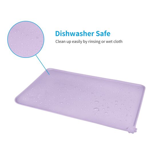 AUDWUD Silikon wasserdicht Hund und Katze Haustier Fütterung Matte,Anti-Rutsch-Tiernapf Matte,Haustier Fütterung Matte