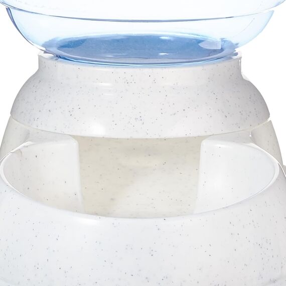 Amazon Basics Futter- und Wasserspender für Haustiere, Futterstation, Größe S, Transparent