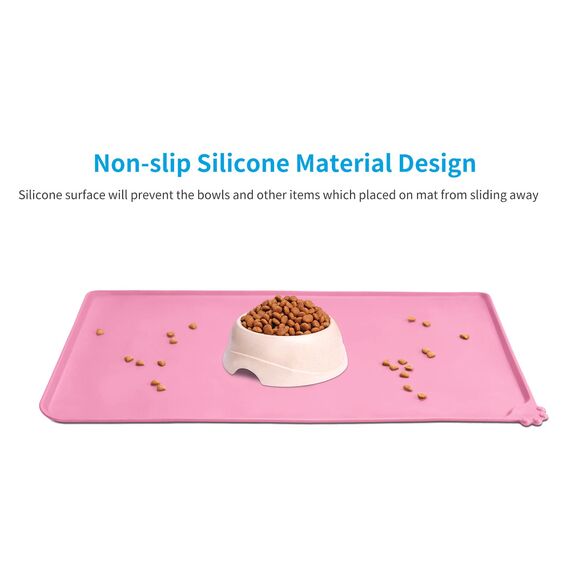 AUDWUD Silikon wasserdicht Hund und Katze Haustier F¨¹tterung Matte,Anti-Rutsch-Tiernapf Matte,Haustier F¨¹tterung Matte