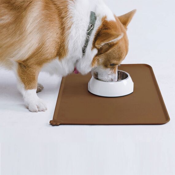 AUDWUD Silikon wasserdicht Hund und Katze Haustier Fütterung Matte,Anti-Rutsch-Tiernapf Matte,Haustier Fütterung Matte