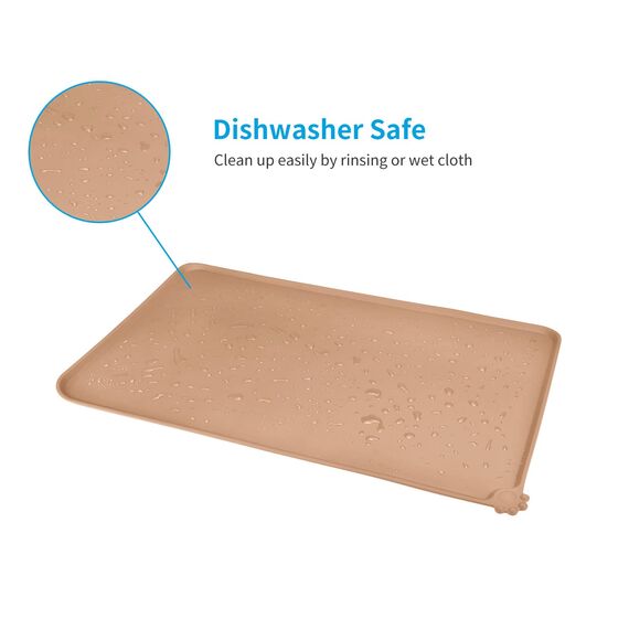 AUDWUD Silikon wasserdicht Hund und Katze Haustier Fütterung Matte,Anti-Rutsch-Tiernapf Matte,Haustier Fütterung Matte