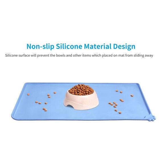 AUDWUD Silikon wasserdicht Hund und Katze Haustier F¨¹tterung Matte,Anti-Rutsch-Tiernapf Matte,Haustier F¨¹tterung Matte