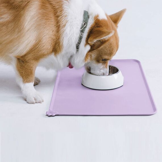 AUDWUD Silikon wasserdicht Hund und Katze Haustier Fütterung Matte,Anti-Rutsch-Tiernapf Matte,Haustier Fütterung Matte